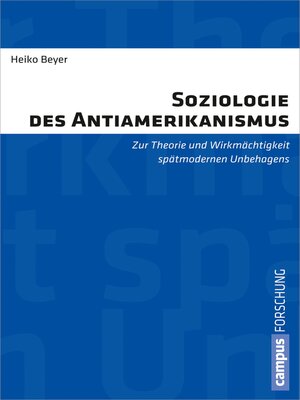cover image of Soziologie des Antiamerikanismus